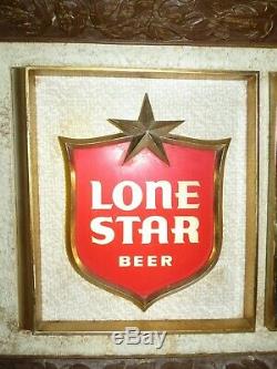 Vtg LONE STAR BEER Porfirio Salinas Panorama Motion Sign / Bar Light TEXAS ART