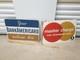 Vtg Lot 1960s Bankamericard Gas Master Charge Credit Card Double-sided Sign