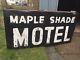 Vtg Maple Shade Motel Ramsey Bergen County Nj Sign Painted 40s 50s Neon Old +1