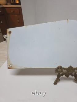 Vtg U. S. A. United Structures Of America Porcelain Sign 18 E Pluribus Unum Eagle