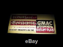 Wow! Vintage General Motors Gmac Lighted Sign Chevrolet Gm Ac Delco Gmc Rare