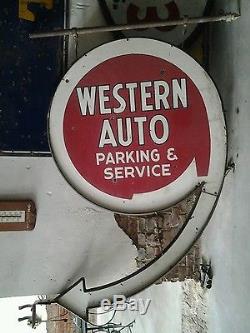 Western Auto vintage old advertising sign