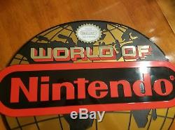 World of Nintendo Retro Sign Globe NES SNES Display Vintage classic VG Condition