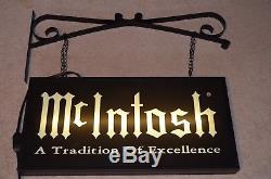 X Rare Vintage McIntosh Vendor Sign with Hanging Bracket