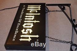 X Rare Vintage McIntosh Vendor Sign with Hanging Bracket
